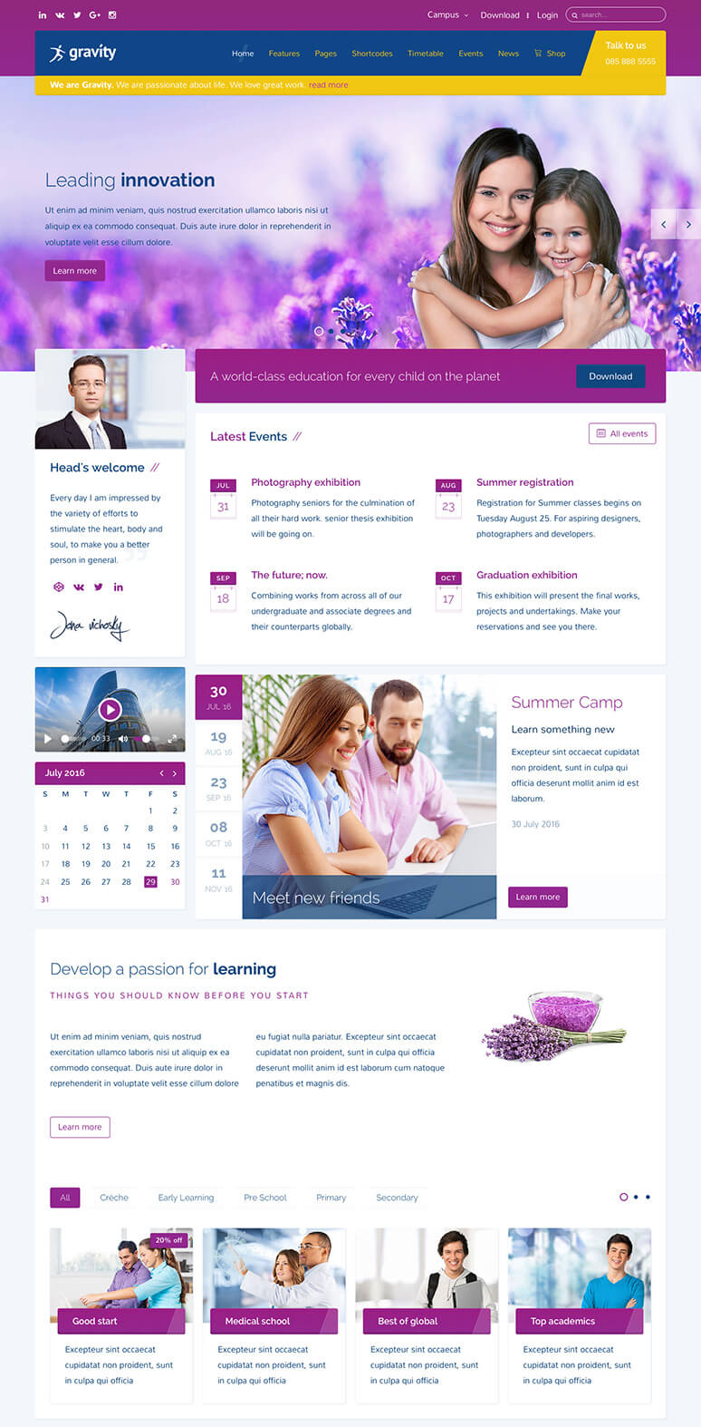 Gravity Joomla Template