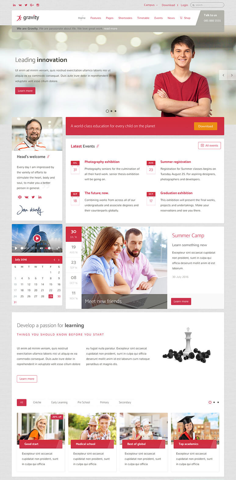 Gravity Joomla Template